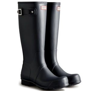 Original tall Tall Black Matte Hunter Boots rain womens size 9